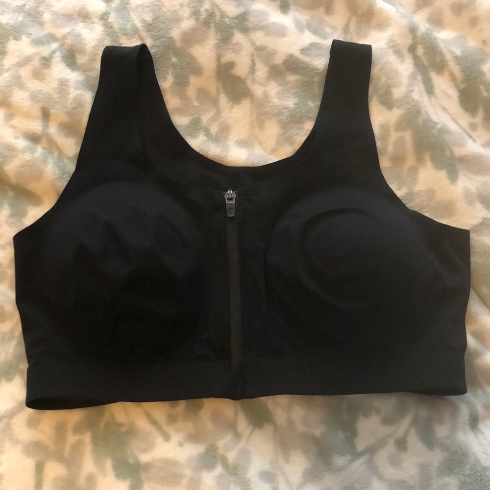 ZYIA black zipper bra
